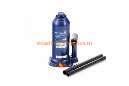 Гидравлический бутылочный кейс 5 т, h подъема 207–404 мм, в пластиковом кейсе STELS 51175