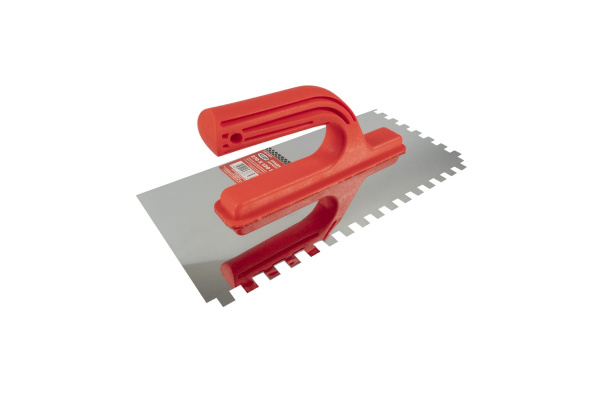 Гладилка КЕДР нержавеющая сталь, 270 Х 130 мм, пластик ручка, зуб 8Х8 мм 145 0050 208830