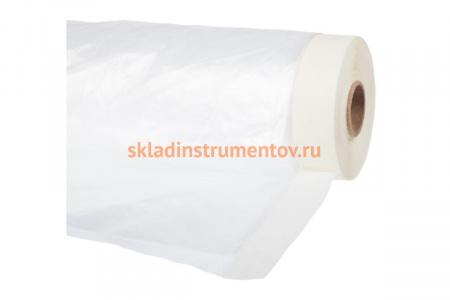 Пленка защитная прозрачная с клейкой малярной лентой (2.7х25 м; HDPE) РемоКолор 09-0-027