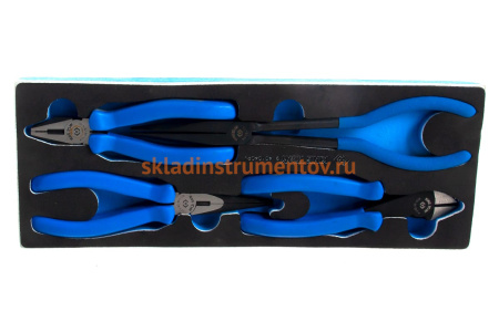 Набор плоскогубцев и бокорезов, ложемент, 4шт KING TONY 9-40104GPV