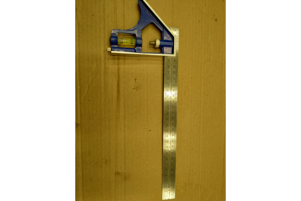 Угольник с уровнем 300мм, нерж.сталь КОБАЛЬТ 243-479