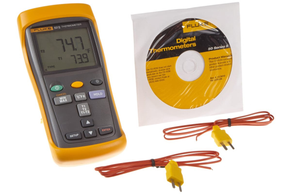 Двухканальный цифровой термометр Fluke 52-2