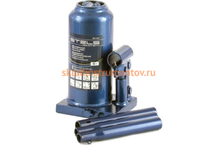 Гидравлический бутылочный телескопический домкрат 6 т, STELS 51141