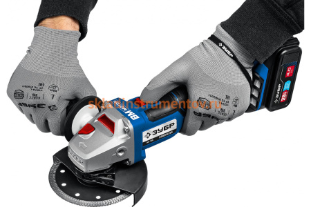 Бесщеточная угловая шлифовальная машина ЗУБР Профессионал 20В AB-125-42