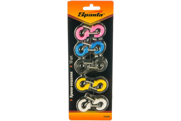 Крюки-вешалки SPARTA 10 шт 419205