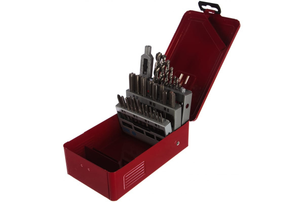 Набор ручных метчиков HSS M3-M12+вороток+сверла, 29шт RUKO 245003