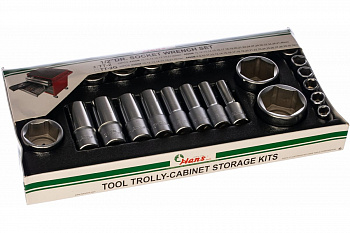 Набор торцевых головок (10-46 мм; 1/2"; 29 шт.) Hans TT-2