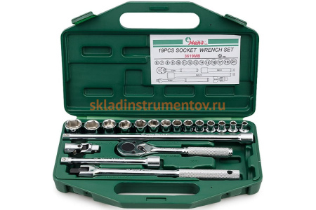 Универсальный набор 3/8", 19шт Hans 3619MB