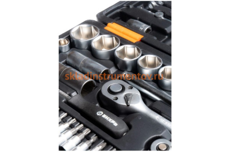 Набор инструментов 1/2, 1/4 дюйма, CrV, пластиковый кейс 82 предмета Вихрь 73/6/7/3