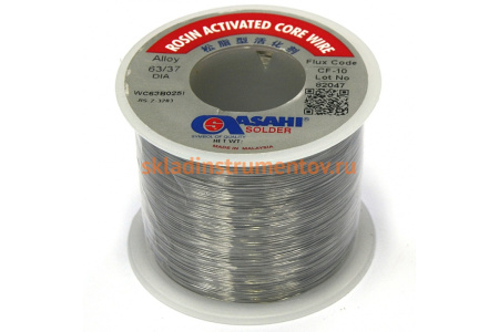 Припой (1 мм, 0.5 кг, Sn63/Pb37, СF10 флюс RA) ASAHI 00-00004311 Припой (1 мм, 0.5 кг, Sn63/Pb37, СF10 флюс RA) ASAHI 00-00004311