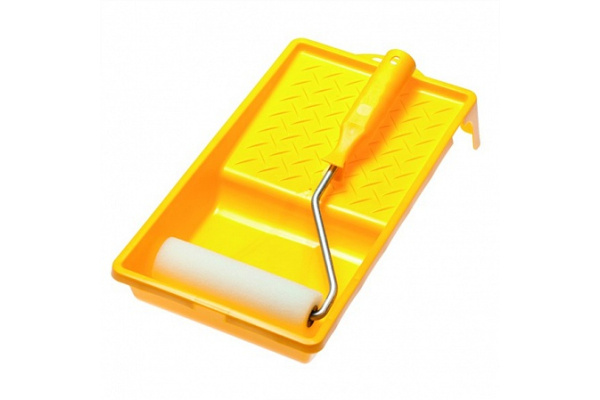 Набор малярный, 2 предмета: мини-валик Мольтопрен 100 мм, кювета 150x290 мм РемоКолор 04-8-201