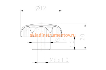 Звездообразная рукоятка KIPP K0155.206