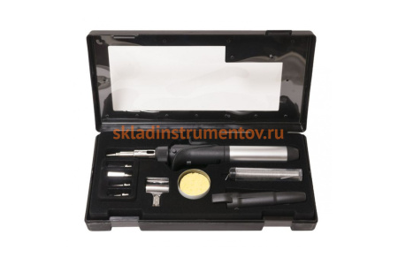 Газовый паяльник в наборе с насадками и приспособлениями ROCKFORCE 9 предметов, в кейсе RF-249BSI Газовый паяльник в наборе с насадками и приспособлениями ROCKFORCE 9 предметов, в кейсе RF-249BSI