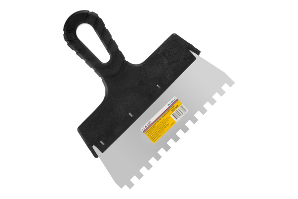 Фасадный зубчатый шпатель (нержавеющая сталь, 200мм, зуб.8x8мм) РемоКолор Мастер 12-8-200