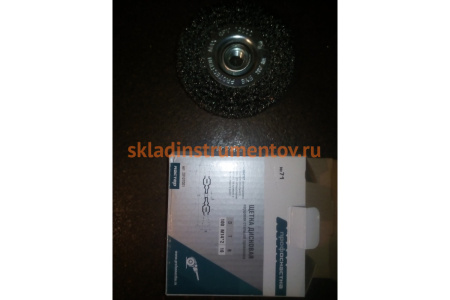 Щетка дисковая цилиндрическая с гофрированной стальной проволокой Мастер 071 (100 мм; М14) Профоснастка 20107001