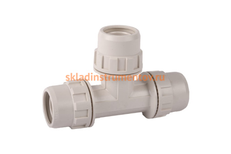 Тройник соединительный "ШиреФит" (16х16х16 мм) для трубопровода Зубр 51505-16