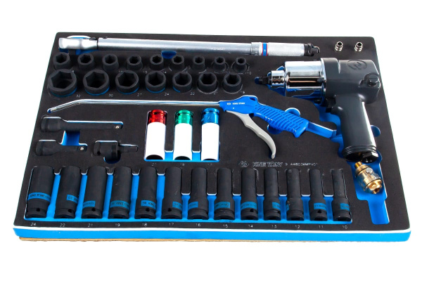 Набор пневмоинструмента KING TONY с принадлежностями, ложемент, 41 предмет 9-44803AMPV01