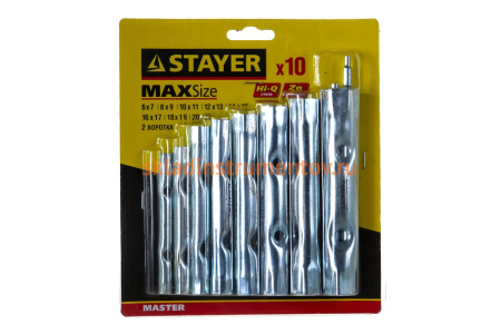 Набор трубчатых ключей STAYER 2719-H10