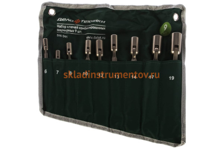Набор комбинированных шарнирных ключей Дело Техники 9 шт 516091