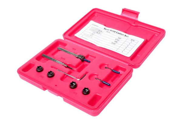 Набор инструментов для высверливания сварочных точек (9 предметов) кейс JTC 3321