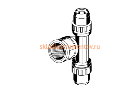 Тройник переходной со смещением (16х16 мм; 1/2") для трубопровода Зубр 51504-16-1/2-16