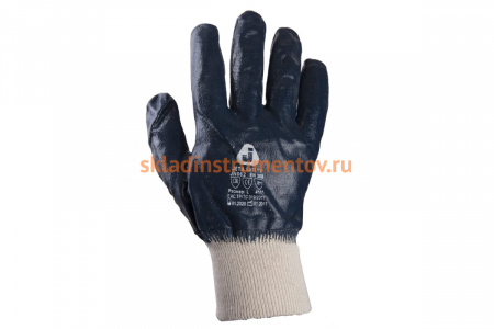 Защитные перчатки с нитриловым покрытием JetaSafety 12 пар JN062-L