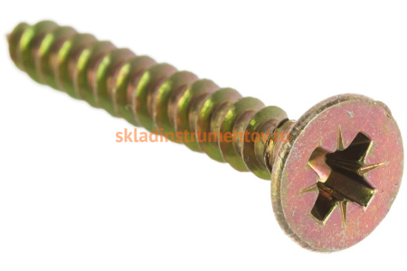 Универсальные шурупы для дерева, ДСП, ДВП Зубр желтопассивированные, PZ, 6,0x45мм, ТФ0, 2500 штук 4-300390-60-045