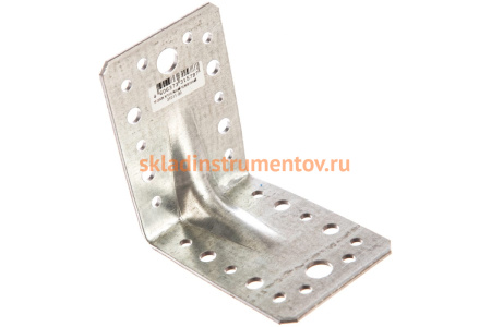 Крепежный усиленный уголок ЗУБР УКУ-2.5 65х90х90 х 2.5мм 31011-90