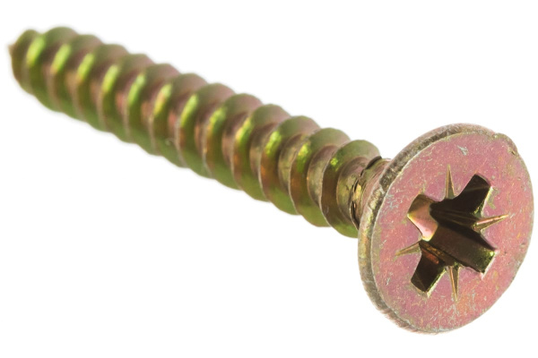 Универсальные шурупы для дерева, ДСП, ДВП Зубр желтопассивированные, PZ, 6,0x45мм, ТФ0, 2500 штук 4-300390-60-045