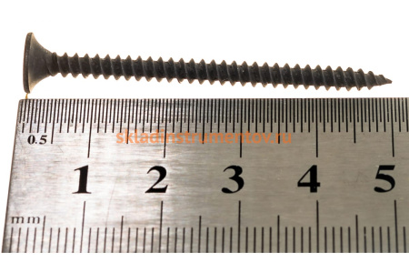 Фосфатированный саморез с мелкой резьбой Зубр по дереву/металлу, PH2, 3,5 x 51 мм, 200 шт 300011-35-051