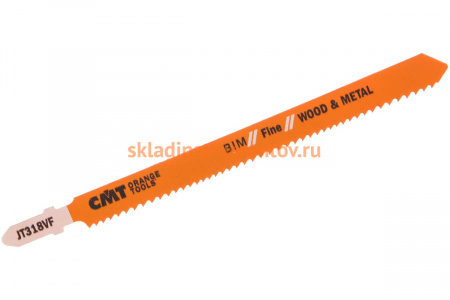 Пилки для дерева и металла (132x1.7-2.6x10 мм, 15TPI, BIM, 5 шт.) CMT JT318VF-5