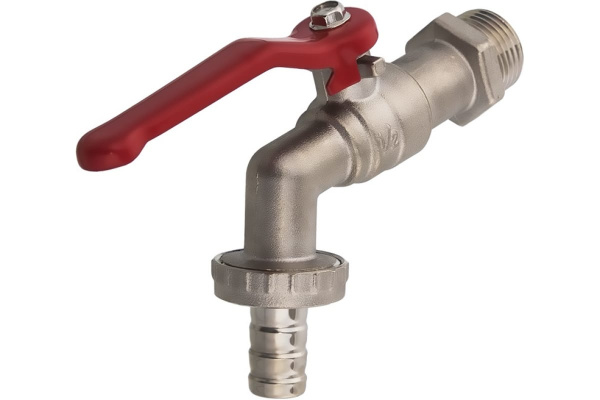 Водоразборный шаровой кран 1/2 латунь, никель QUATTRO ELEMENTI 246-425