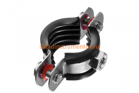 Трубный хомут с гайкой ЗУБР 1", 9 штук, оцинкованный 37850-32-37