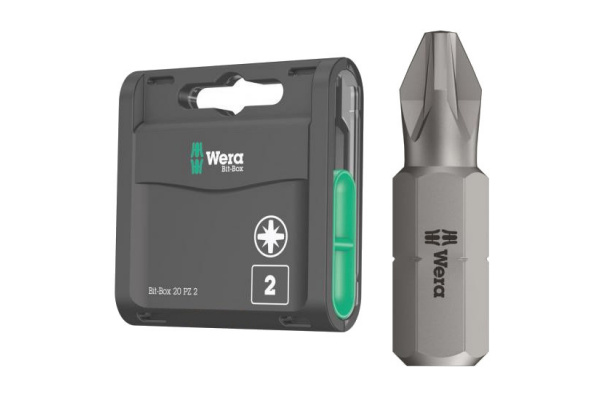 Бита Pozidriv Bit-Box 20 PZ (20 шт; 25 мм; PZ2) WERA WE-057760