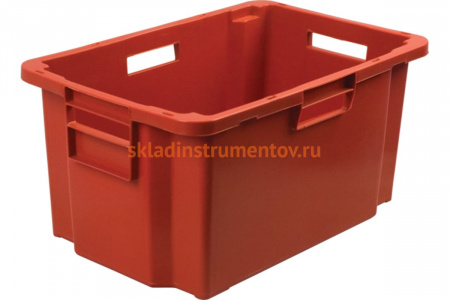 Мясной ящик п/э 600х400х300 сплошной, красный Тара.ру 19566