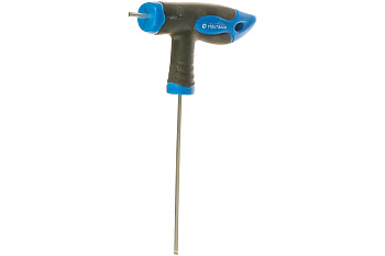 Т-образный 6-гранный ключ с шаром и прорезиненной рукояткой ROCKFORCE H2x75мм RF-76502G