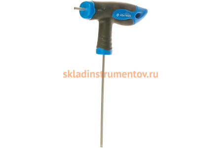 Т-образный 6-гранный ключ с шаром и прорезиненной рукояткой ROCKFORCE H2x75мм RF-76502G