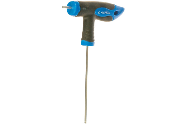 Т-образный 6-гранный ключ с шаром и прорезиненной рукояткой ROCKFORCE H2x75мм RF-76502G