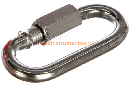 Карабин ЗУБР винтовой с муфтой, 8мм, 1 шт, оцинкованный, 304536-08 Карабин ЗУБР винтовой с муфтой, 8мм, 1 шт, оцинкованный, 304536-08