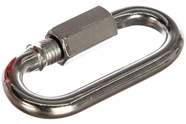 Карабин ЗУБР винтовой с муфтой, 8мм, 1 шт, оцинкованный, 304536-08 Карабин ЗУБР винтовой с муфтой, 8мм, 1 шт, оцинкованный, 304536-08