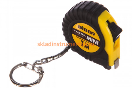 Рулетка (обрезиненный корпус, 1 м х 6 мм) Biber МИНИ 40131 тов-104365