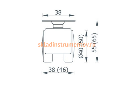 Колесная опора без тормоза, с площадкой для крепления JET 310A D50мм FU310A.050BL99