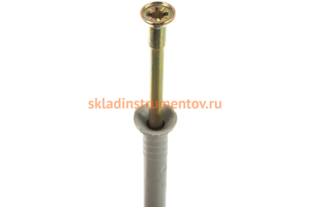 Дюбель-гвоздь полипропиленовый с потайным бортиком 1200 шт. (6х80 мм; ТФ0) Зубр 4-301340-06-080