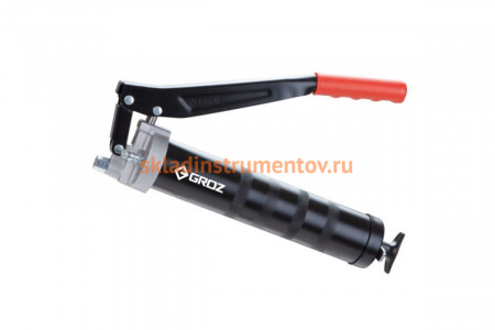 Шприц для смазки с двойным поршнем для большого объема с гибким шлангом GROZ GR42640