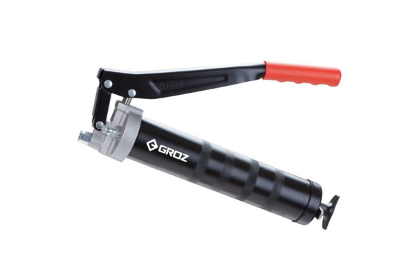 Шприц для смазки с двойным поршнем для большого объема с гибким шлангом GROZ GR42640