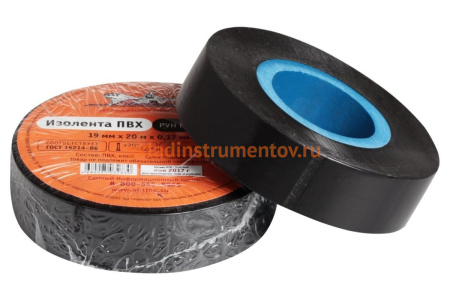 Изолента ПВХ Airline черная, 19 мм х 20 м AIT-P-18