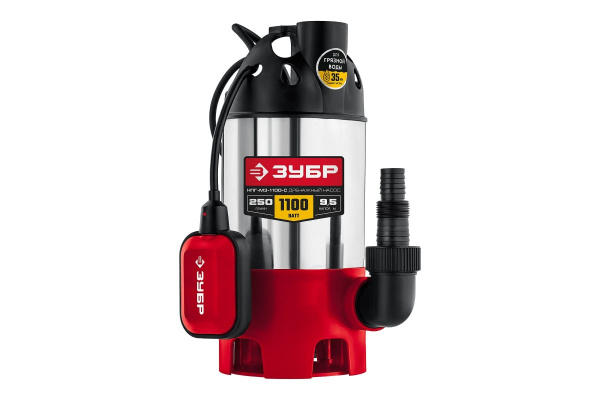 Дренажный насос для грязной воды ЗУБР НПГ-М3-1100-С