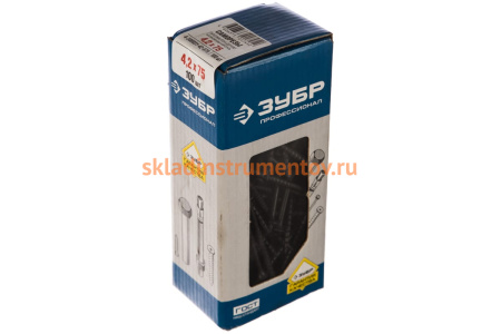 Саморезы универсальные по дереву 100 шт. (4,2х75 мм; PH2; ТФ1) Зубр 4-300031-42-075