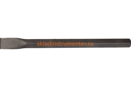 Плоское зубило Uragan для отбойных молотков и бетоноломов шестигранник 28 мм 35/400мм 905-3626-35-400
