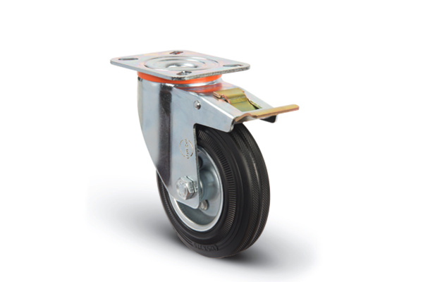 Колесо промышленное поворотное с тормозом 150 мм MFK-TORG EM01-SMR-150-F